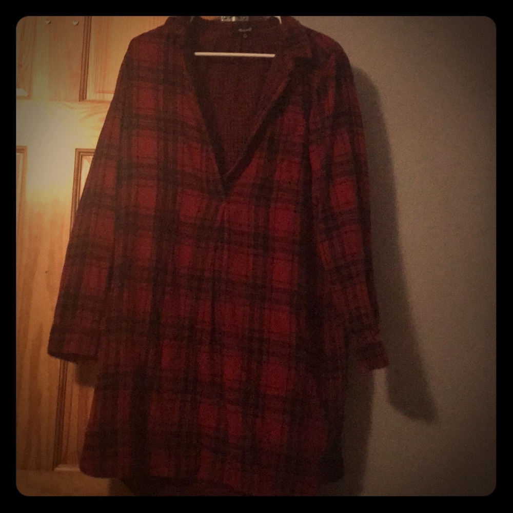 Long plaid top